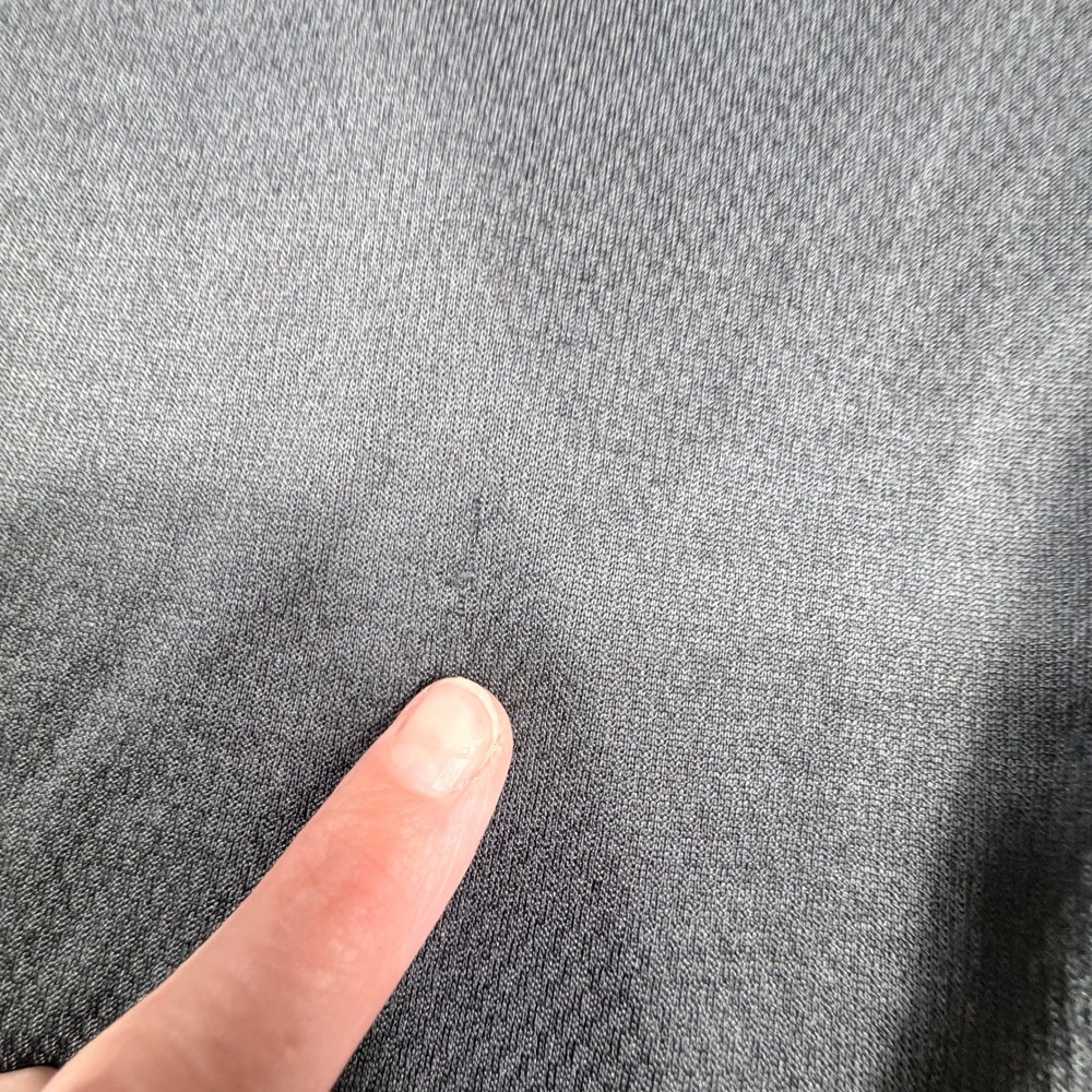 Adidas Mens Small Gray Textured Mesh Pullover Hoodie Zipper Chest Pocket Outdoor - Picture 10 of 11